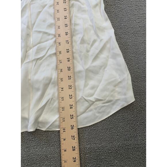 Theory Women's Medium White Cream Top Blouse Sleeveless V Neck - Picture 6 of 10